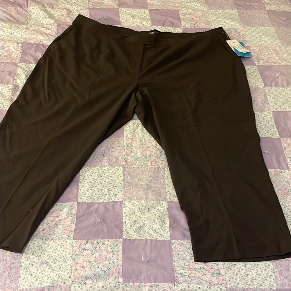 Maggie Barnes Brown Dress Pants Relaxed Fit
